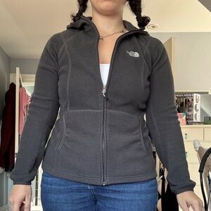 The North Face Charcoal Fleece Hooded Jacket